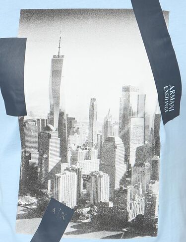 A｜X ARMANI EXCHANGE Men's Regular Fit Cotton City Graphic Tee in Saudi Arabia