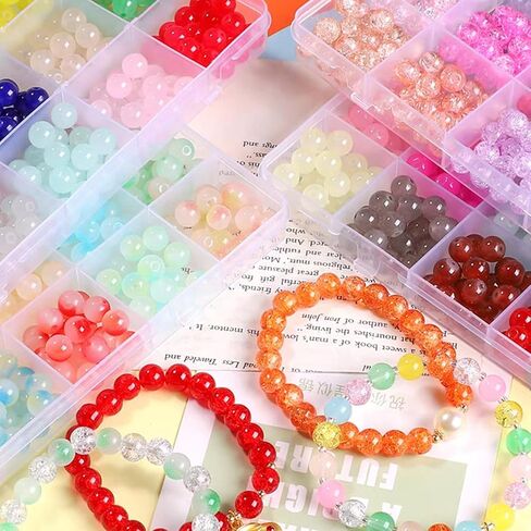 4 Pack Clear Plastic Organizer Box 36 Grids Plastic Organizer Box with Fixed Dividers Clear Storage Container Jewelry Box for Beads Art DIY Crafts Jewelry Hair Accessories in Kuwait