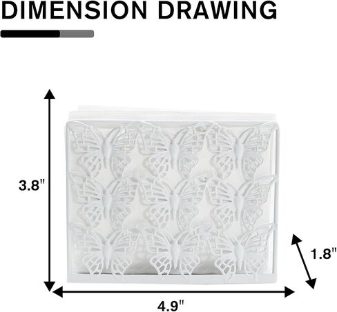 Napkin Holder for Table, Butterfly Metal Frame Dining Table Decor Holder, Ideal Napkin Dispenser for Kitchen Tables and Countertops, All Dining Room Bar Decor, Kitchen Decor and Accessories in Saudi Arabia