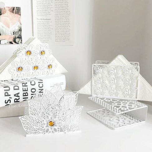 Napkin Holder for Table, Butterfly Metal Frame Dining Table Decor Holder, Ideal Napkin Dispenser for Kitchen Tables and Countertops, All Dining Room Bar Decor, Kitchen Decor and Accessories in Saudi Arabia