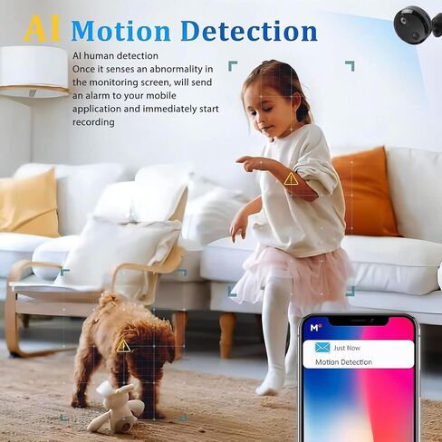 Yoidesu Camera Hidden Camera,1080P WiFi Mini Nanny Cam Baby Monitor Surveillance Camera for Home Office Security, Night, Motion Detection, Wide Angle Lens in Saudi Arabia