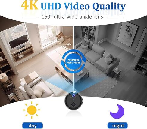 Yoidesu Camera Hidden Camera,1080P WiFi Mini Nanny Cam Baby Monitor Surveillance Camera for Home Office Security, Night, Motion Detection, Wide Angle Lens in Saudi Arabia
