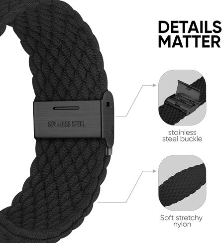 Stretchy Solo Loop Compatible with Apple Watch Band 49mm 45mm 44mm 42mm 41mm 40mm 38mm, Nylon Elastic Sport Band Strap Wristband for Ultra 2/1 iWatch Series 9 8 7 6 5 4 3 2 1 SE in Saudi Arabia