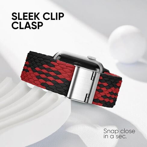 Stretchy Solo Loop Compatible with Apple Watch Band 49mm 45mm 44mm 42mm 41mm 40mm 38mm, Nylon Elastic Sport Band Strap Wristband for Ultra 2/1 iWatch Series 9 8 7 6 5 4 3 2 1 SE in Saudi Arabia