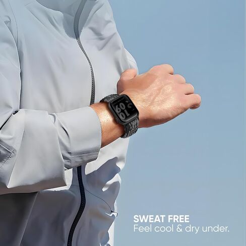 Stretchy Solo Loop Compatible with Apple Watch Band 49mm 45mm 44mm 42mm 41mm 40mm 38mm, Nylon Elastic Sport Band Strap Wristband for Ultra 2/1 iWatch Series 9 8 7 6 5 4 3 2 1 SE in Saudi Arabia