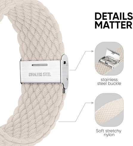 Stretchy Solo Loop Compatible with Apple Watch Band 49mm 45mm 44mm 42mm 41mm 40mm 38mm, Nylon Elastic Sport Band Strap Wristband for Ultra 2/1 iWatch Series 9 8 7 6 5 4 3 2 1 SE in Saudi Arabia