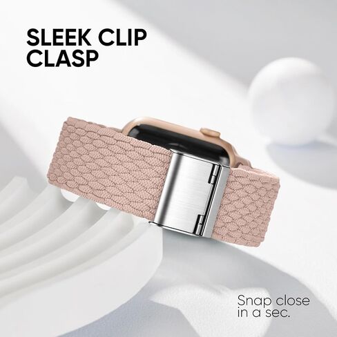 Stretchy Solo Loop Compatible with Apple Watch Band 49mm 45mm 44mm 42mm 41mm 40mm 38mm, Nylon Elastic Sport Band Strap Wristband for Ultra 2/1 iWatch Series 9 8 7 6 5 4 3 2 1 SE in Saudi Arabia