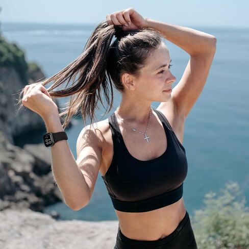 Stretchy Solo Loop Compatible with Apple Watch Band 49mm 45mm 44mm 42mm 41mm 40mm 38mm, Nylon Elastic Sport Band Strap Wristband for Ultra 2/1 iWatch Series 9 8 7 6 5 4 3 2 1 SE in Saudi Arabia