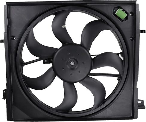 214816MA0A Radiator Cooling Fan Assembly Replacement for 2017 2018 2019 Nissan Rogue Sport 2.0L in Saudi Arabia