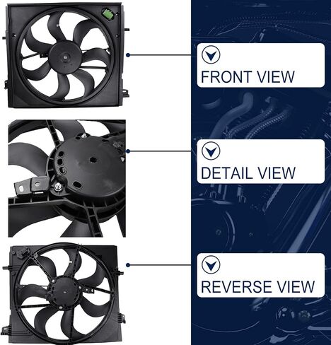 214816MA0A Radiator Cooling Fan Assembly Replacement for 2017 2018 2019 Nissan Rogue Sport 2.0L in Saudi Arabia