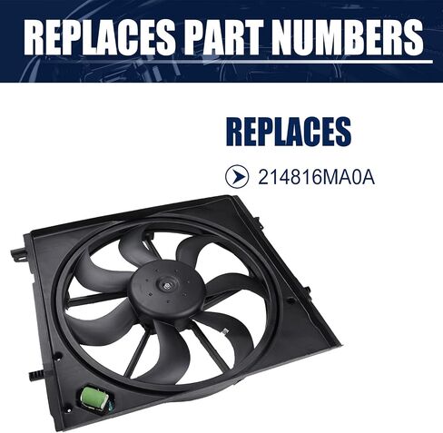 214816MA0A Radiator Cooling Fan Assembly Replacement for 2017 2018 2019 Nissan Rogue Sport 2.0L in Saudi Arabia