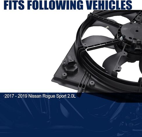 214816MA0A Radiator Cooling Fan Assembly Replacement for 2017 2018 2019 Nissan Rogue Sport 2.0L in Saudi Arabia