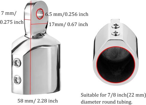غطاء نهاية العين للأجهزة العلوية من بيميني عالي التحمل، أجزاء علوية بيميني متينة من الفولاذ المقاوم للصدأ 316 مع مفتاح ربط in Kuwait