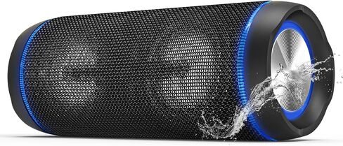 سماعات بلوتوث EDUPLINK بقوة 40 وات وصوت أعلى وصوت جهير عميق وعمر بطارية طويل IP67 مقاوم للماء للشحن في الهواء الطلق (أسود) in Kuwait