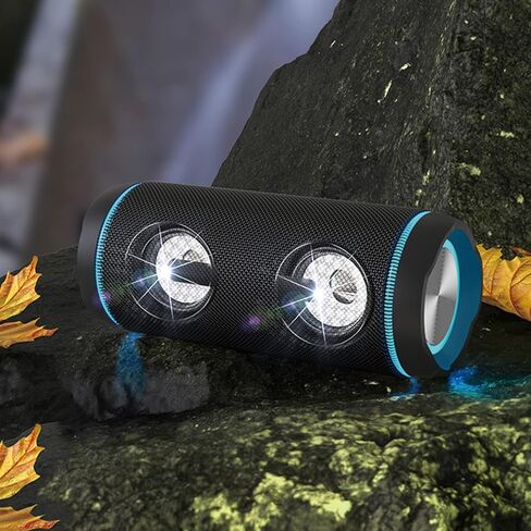 سماعات بلوتوث EDUPLINK بقوة 40 وات وصوت أعلى وصوت جهير عميق وعمر بطارية طويل IP67 مقاوم للماء للشحن في الهواء الطلق (أسود) in Kuwait