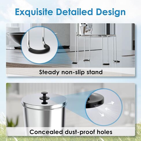 Waterdrop Gravity-fed Water Filter System, NSF/ANSI 42&372 Standard, 2.25G Stainless-Steel System with 4 Filters, Metal Water Level Spigot and Stand, Reduces Chlorine-King Tank Series, WD-TK-FS in Saudi Arabia