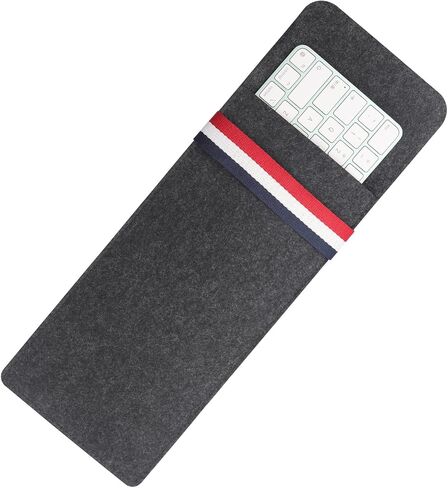 Keyboard Sleeve Cover Bag for Logitech K380 K380s, Magic Keyboard (A2449 A2450)/Magic Keyboard 2 (MLA22L/A A1644)/iMac 24" Keyboard, and Other Brand of Size Compatible Keyboard Portable Bag- Darkgrey in Saudi Arabia