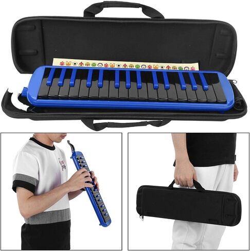 F-32s 32 Key Melodica Set Piano Style Portable Wind Musical Instrument with Mouthpiece Tube and Carrying Bag Suitable for Beginner Practice Gift (Blue) in Saudi Arabia