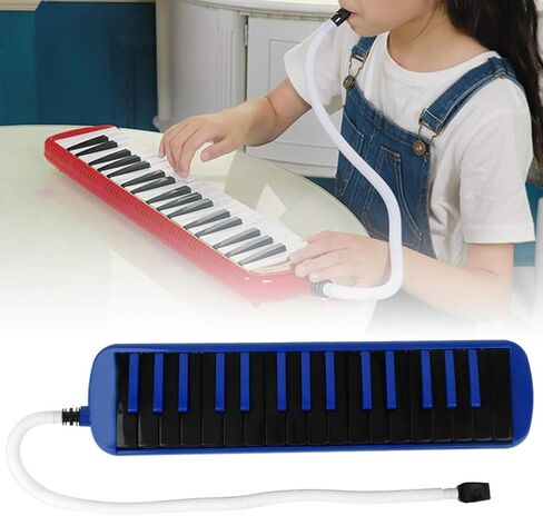 F-32s 32 Key Melodica Set Piano Style Portable Wind Musical Instrument with Mouthpiece Tube and Carrying Bag Suitable for Beginner Practice Gift (Blue) in Saudi Arabia