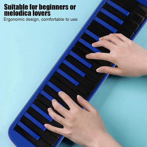 F-32s 32 Key Melodica Set Piano Style Portable Wind Musical Instrument with Mouthpiece Tube and Carrying Bag Suitable for Beginner Practice Gift (Blue) in Saudi Arabia