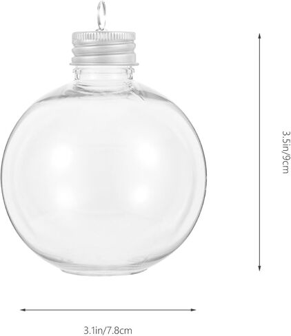 HOMSFOU Christmas Booze Balls 10pcs Clear Christmas Tree Fillable Ornaments Water Bottle Bulb Shape Plastic Xmas Pendant Candy Juice Bottles for Xmas Holiday Party Decorations 250ml in Saudi Arabia