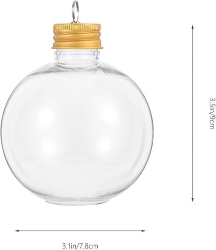 HOMSFOU Christmas Booze Balls 10pcs Clear Christmas Tree Fillable Ornaments Water Bottle Bulb Shape Plastic Xmas Pendant Candy Juice Bottles for Xmas Holiday Party Decorations 250ml in Saudi Arabia