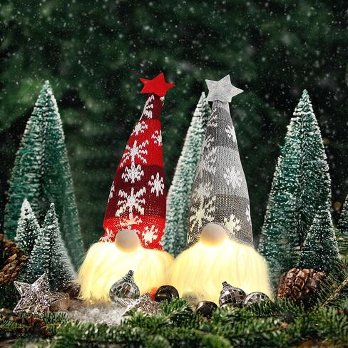 CCINEE 4 قطع أضواء جنوم عيد الميلاد المصنوعة يدويًا سويدية Tomte Gnomes قطيفة دمية مجهولة الهوية حلي معلقة لمستلزمات حفلات عيد الميلاد اليومية ديكور مكتب المنزل in Saudi Arabia