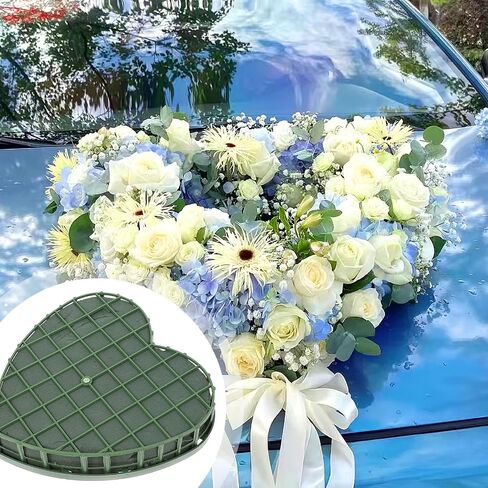Lurrose Floral Foam Wet Floral Foam Heart Shaped Oasis Foam Flower Blocks Dry Foam Blocks Car Tray Arch Flower Foam Floral Florist Foam for Fresh Flower Arrangement Wedding Decorations in Saudi Arabia