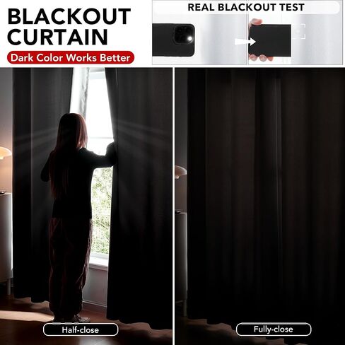 ستائر ديكونوفو التعتيم المتدرجة لغرفة المعيشة، ستائر وستائر داكنة متدرجة للغرفة، أزرق مخضر، 52 × 84 بوصة، لوحتان in Kuwait