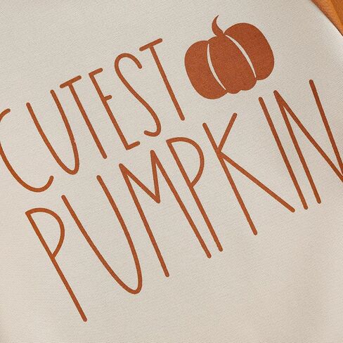 Bagilaanoe Infant Baby Boy Girl Halloween Outfit Clothes Pumpkin Long Sleeve Romper One Piece Jumpsuit Pants in Saudi Arabia
