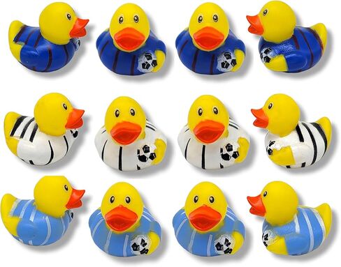 البط المطاطي ذو الطابع الرياضي الرائع (2 بوصة) (12 حزمة) ألعاب حمام السباحة اللطيفة من Duckies. (الهوكي) in Kuwait