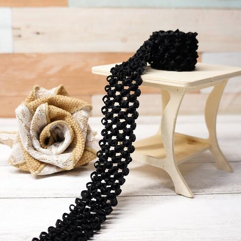 CT CRAFT LLC White Elastic Crochet Headband Ribbon for Sewing Tutu Hair Stretchy Bows Accessories Waistband Baby Boy Girl 1-1/4 inch (30mm) x 5 Yards x 2 Rolls in Saudi Arabia