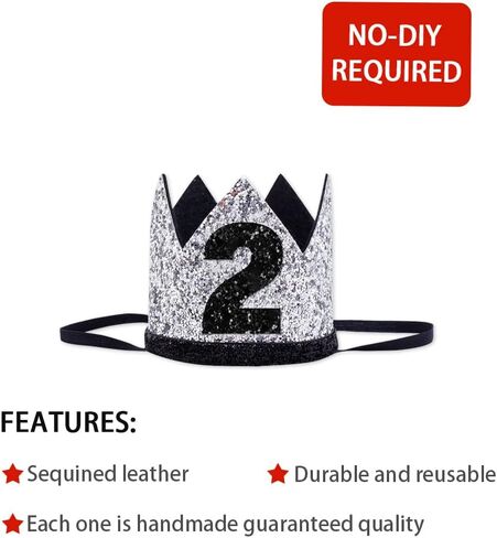 قبعة عيد ميلاد الطفل الثاني، ديكورات حفلات أعياد الميلاد، دعامات حفلات الأطفال، مستلزمات الحفلات in Kuwait