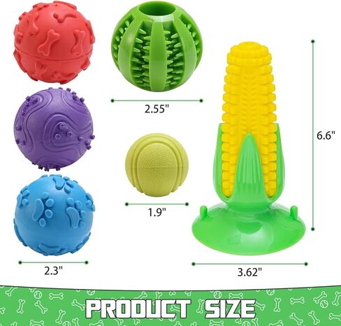 BINGPET 6 عبوات من ألعاب الكلاب التفاعلية، ألعاب متينة للكلاب في الهواء الطلق للمضغ العدواني، كرات ضاحكة للكلاب الصغيرة والمتوسطة الكبيرة، ألعاب مضغ لطيفة للكلاب على شكل كرة حلوى لإبقائها مشغولة in Kuwait