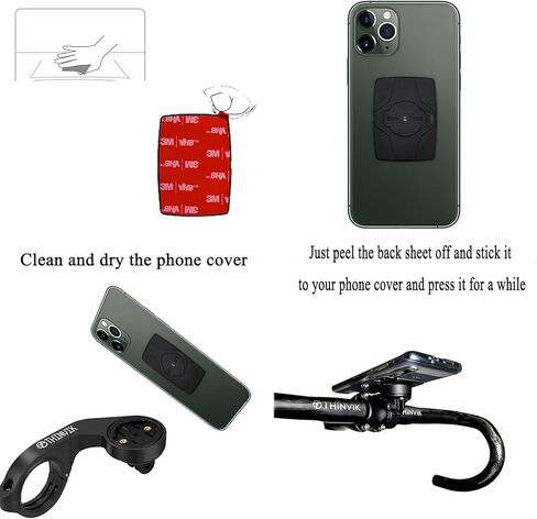 لاصق تثبيت الهاتف Thinvik لـ Garmin Edge 130 530 830 1030 520 520 Plus 820 1000 510 810 200 500 800 25 مناسب لمقود Pro 31.8 مم 25.4 مم in Kuwait