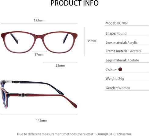 OCCI CHIARI Fashion Computer Blue Light Blocking Glasses women's Eyewear frame Clear Oval Optical Eyeglasses in Saudi Arabia
