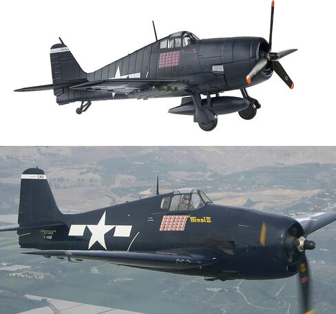 HANGHANG 1/72 F6F طائرة مقاتلة معدنية مقاتلة عسكرية نموذج دييكاست نموذج طائرة لجمع أو هدية in Kuwait