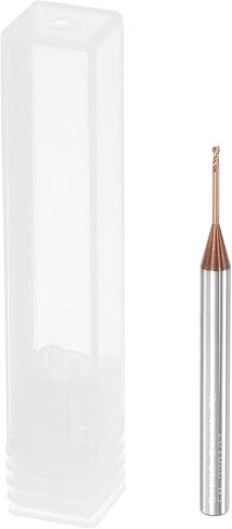 uxcell Square Nose End Mill, 1mm Solid Carbide AlTiSin Coated Long Reach CNC Router Bits 2 Flutes Milling Cutter with Extended Neck, 12mm Cutting Length 4mm Shank in Saudi Arabia