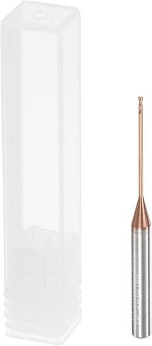 uxcell Square Nose End Mill, 1mm Solid Carbide AlTiSin Coated Long Reach CNC Router Bits 2 Flutes Milling Cutter with Extended Neck, 12mm Cutting Length 4mm Shank in Saudi Arabia