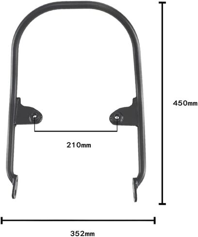 Rear Luggage Rack For Kawasaki Z900RS Z 900 Z900 RS Motorcycle Passenger Handgrip Rail Bar Support Bracket (Black) in Saudi Arabia