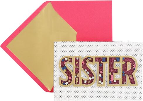 Hallmark Signature Birthday Card for Sister (Elegant Cake) in Saudi Arabia