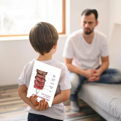 Funny Father's Day Card for Dad Father in Low, Humor Birthday Card for Dad Men, Dad Gift Card for Fathers Day from Son Daughter, Birthday Card Gift for Him - At Least Not From Prison in Saudi Arabia