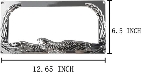 2PCS Car License Plate Frame American Standard License Plate Holder, Car License Plate Covers with Screws & Tools (Dragon, 12.65 * 6.5 * 3.85) in Saudi Arabia