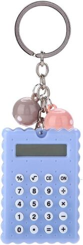 Mini Calculator, Keychain Design Calculator Portable Cute Cookies Style Key Chain Calculator Candy Color Pocket Calculator () in Saudi Arabia
