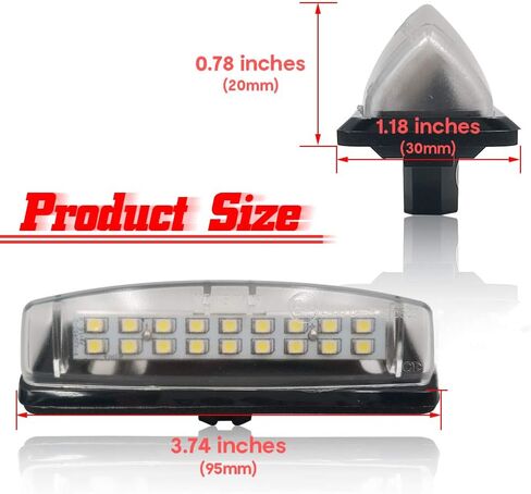 NSLUMO LED License Plate Light for To'yota/Le'xus LED Replacement Bulbs for Car To'yota Camry/Aurion Prius Avensis Verso Lexus Is200/300 White Rear Tag Lamp in Saudi Arabia