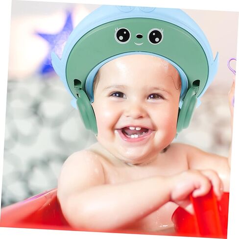 shampoo cap shampoo shower visor hat baby shower hat baby ear shower cap protections bath caps baby wash cap baby shampoo shield hair rinser hat toddler child hair cap plastic in Saudi Arabia