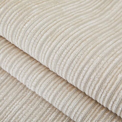 Luxury Stripe Jacquard Sofa Cover Super Soft Chenille Sectional Couch Cover Anti-Slip Washable Slipcovers Furniture Protector for Dogs Cats Pet (Cream,36"x82") in Saudi Arabia