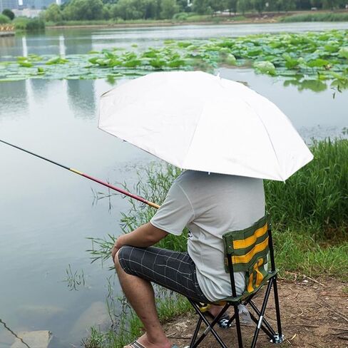 Umbrella Hat for Adult, 36.2" Diameter Fishing Umbrella Hat Folding Adjustable Sun Rain Cap, Oversize Waterproof UV Protection Fishing Headwear for Outdoor Party Beach Hiking in Saudi Arabia