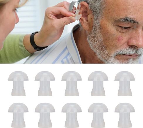 10pcs Ear Tips, Soft Silicone Earplug Domes for BTE,ITE and Pocket Ear Bud Replacements (Medium) in Saudi Arabia
