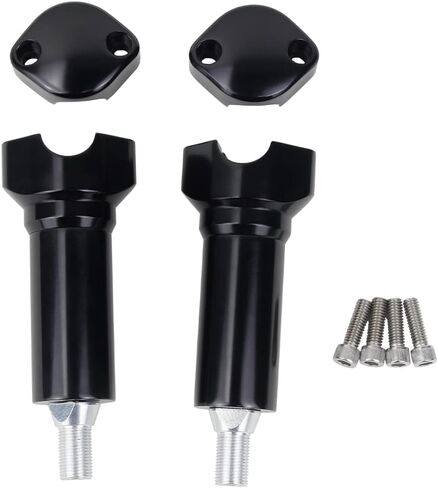 POWERJAMES 5" Tall Black Springer Handlebar Riser 1.0 inch for Harley Davidson FLSTS FXSTS Heritage Springer Cross Bones Bad Boy Softail Springer in Saudi Arabia
